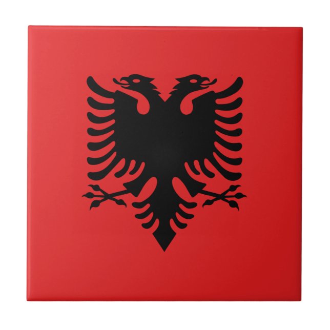 Albania Flag Tile (Front)