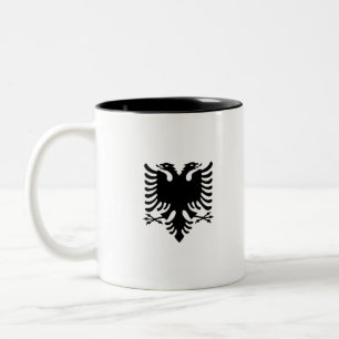 Albania Flag Two-Tone Coffee Mug
