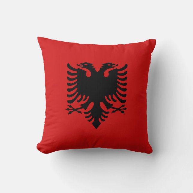 Albania Flag x Flag Pillow (Front)