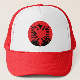 Albania Golden Eagle Albanian National Animal Flag Trucker Hat