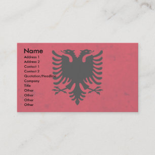 Albania Grunge Flag Business Card