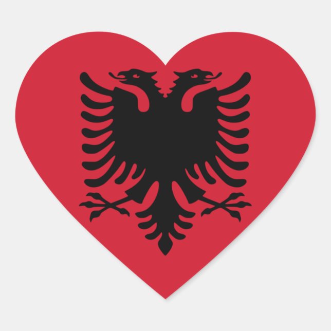 albania heart sticker (Front)