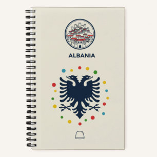 Albania Heritage & Double-Headed Eagle Photo Notebook