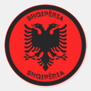 Albania Heritage Emblem Classic Round Sticker