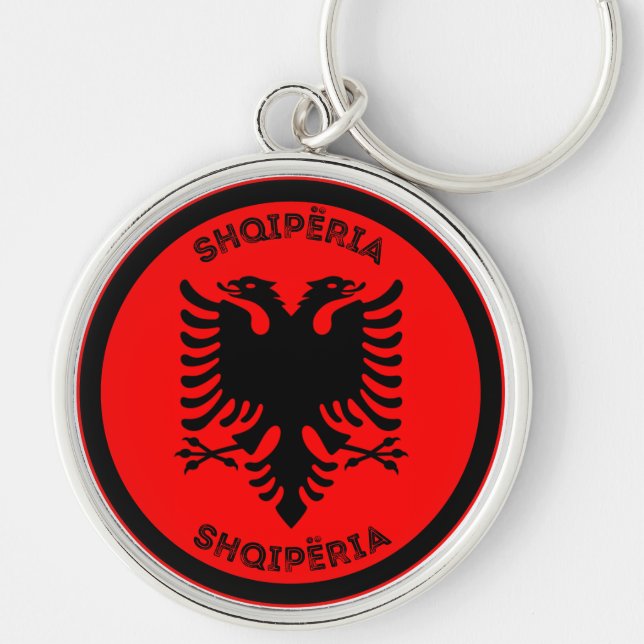 Albania Heritage Emblem Key Ring (Front)