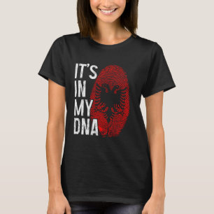 Albania It's In My DNA Albanian Flag Pride Roots V T-Shirt