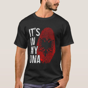 Albania It's In My DNA Albanian Flag Pride Roots V T-Shirt