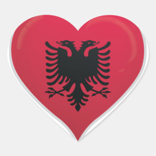 Albania love flag pride heart sticker