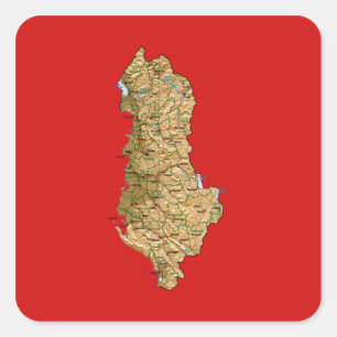 Albania Map Sticker