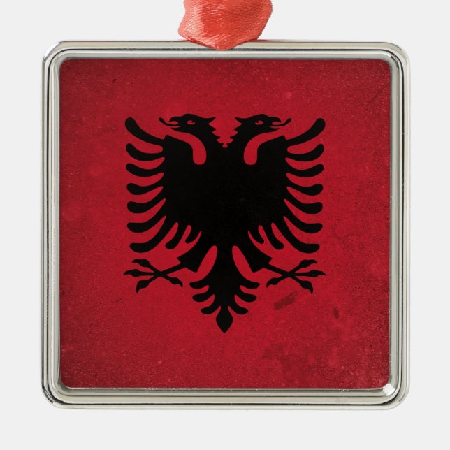 Albania Metal Tree Decoration (Front)