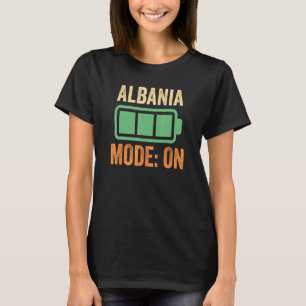 Albania Mode On Battery Design T-Shirt