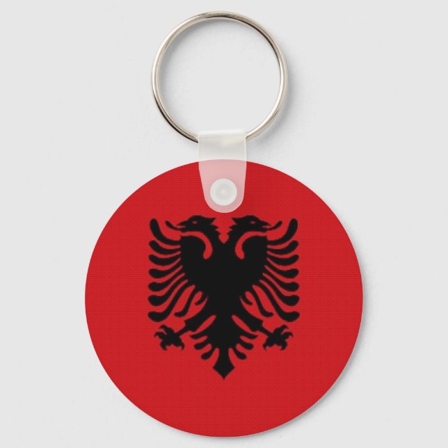 Albania National Flag Key Ring (Front)