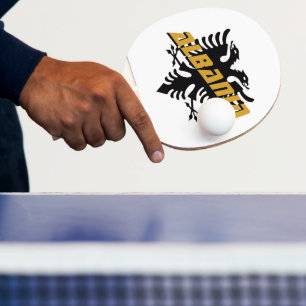 Albania Patriotic & Elegant Albanian Flag Ping Pong Paddle