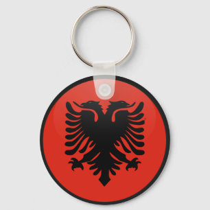 Albania quality Flag Circle Key Ring