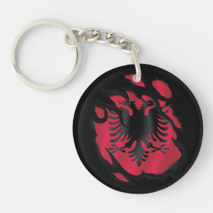 Albania Ripped Flag Key Ring