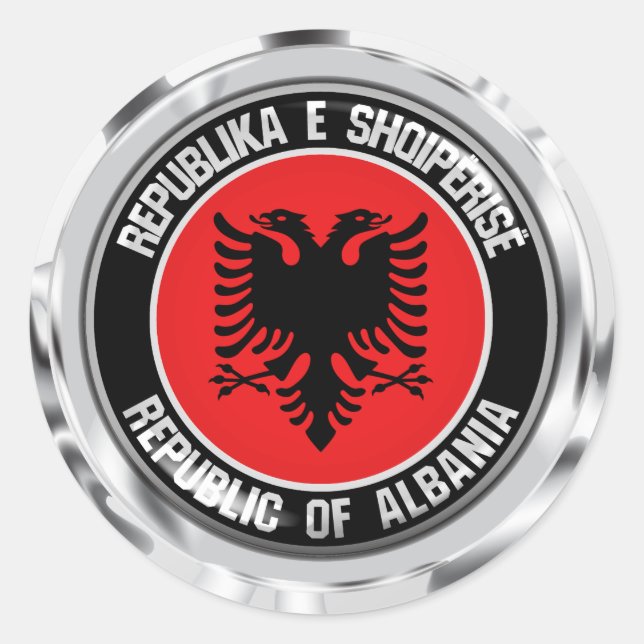 Albania Round Emblem Classic Round Sticker (Front)