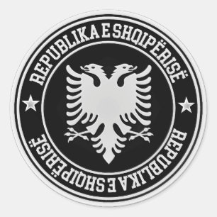 Albania Round Emblem Classic Round Sticker
