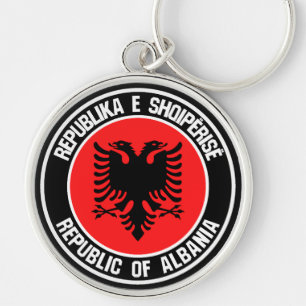 Albania Round Emblem Key Ring