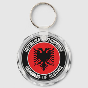 Albania Round Emblem Key Ring