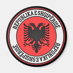 Albania Round Emblem Magnet