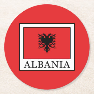 Albania Round Paper Coaster