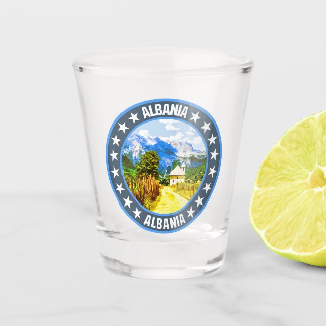 Albania                                            shot glass (Front)
