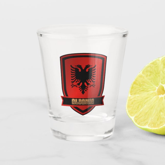Albania Shot Glass (Front)