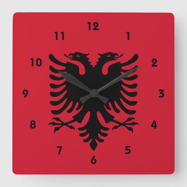 albania square wall clock (Front)