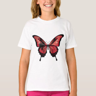 Albania Swallowtail Butterfly Flag Sticker T-Shirt