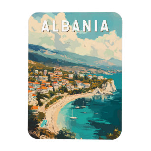 Albania Travel Art Vintage Magnet