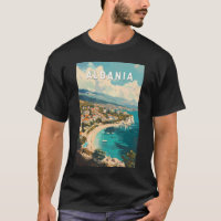Albania Travel Art Vintage
