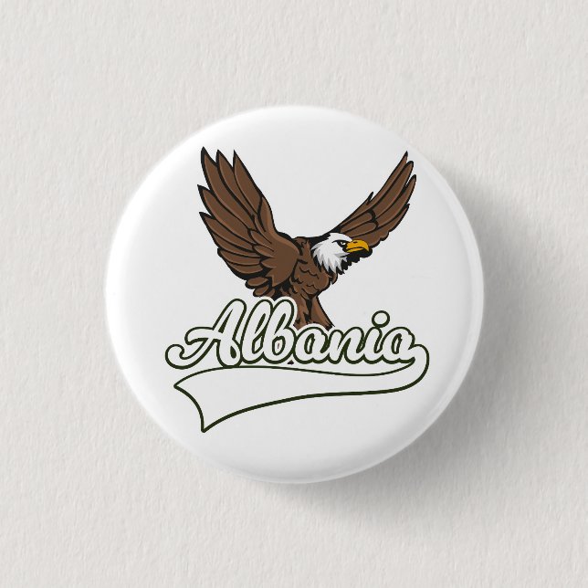 Albania travel logo 3 cm round badge (Front)