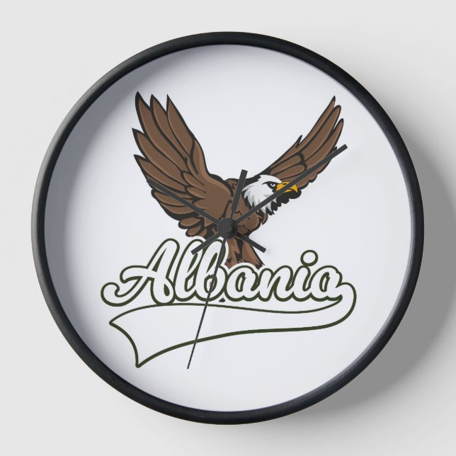 Albania travel logo clock (Front)