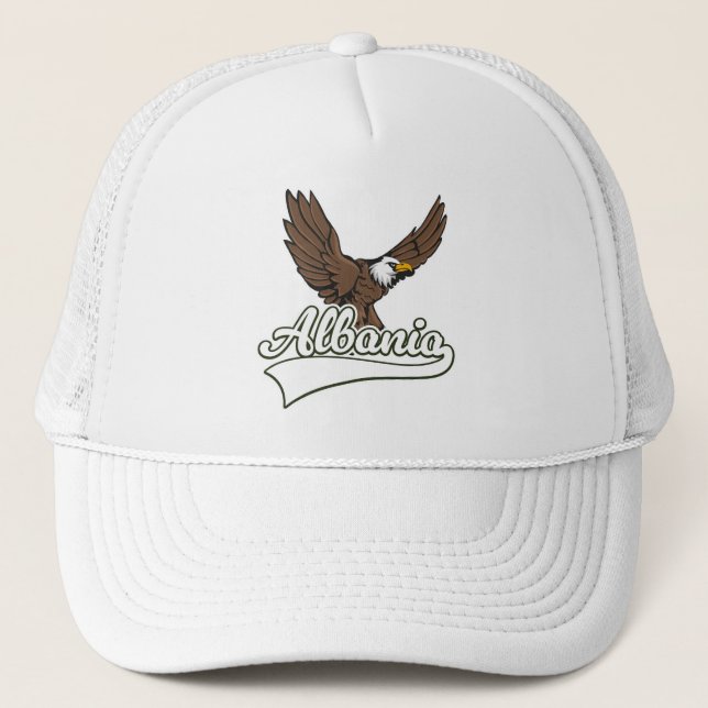 Albania travel logo trucker hat (Front)
