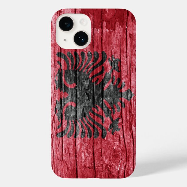 Albania wooden flag Case-Mate iPhone case (Back)