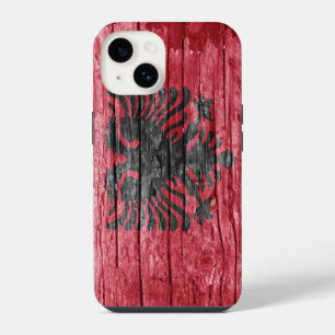 Albania wooden flag iPhone 14 case