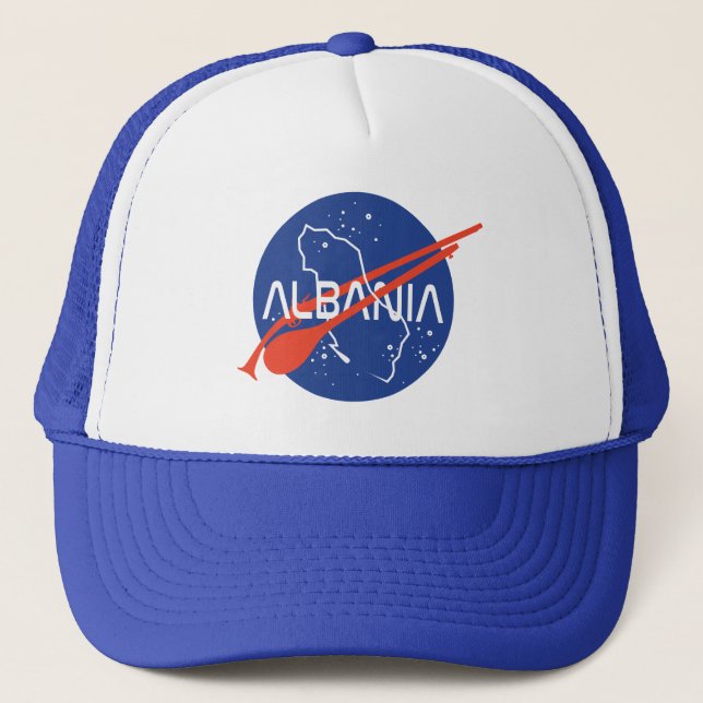 Albanian Albania Albanians Shqiperi Shqiperia Trucker Hat (Front)