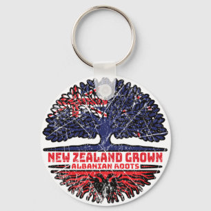 Albanian Albania New Zealander New Zealand Tree Key Ring