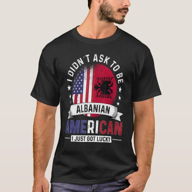 Albanian American Countries Flags Pride Albania Fl T-Shirt (Front)