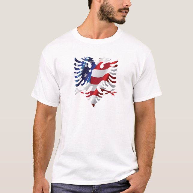 Albanian American Eagle T-Shirt (Front)