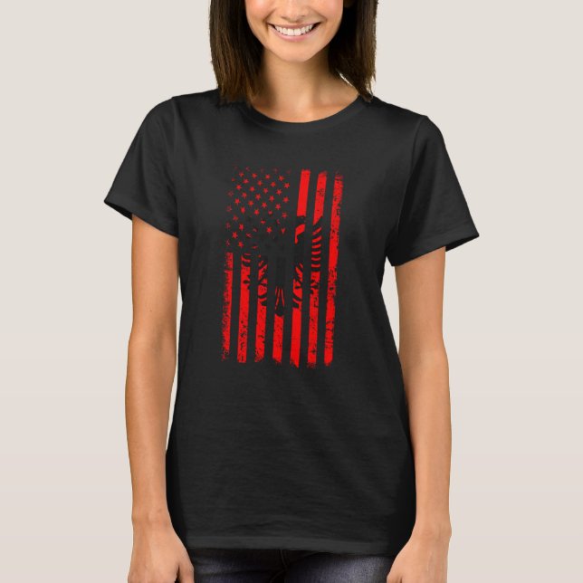 Albanian American Flag Albania America Pride Herit T-Shirt (Front)