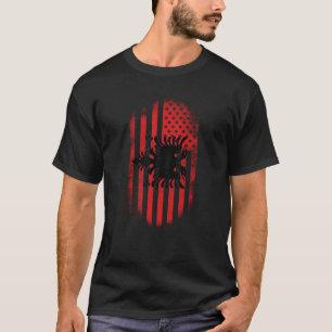 Albanian American Flag Albania and USA Design T-Shirt