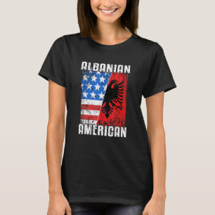 Albanian American Flag Albania Eagle Usa Shqiperia T-Shirt
