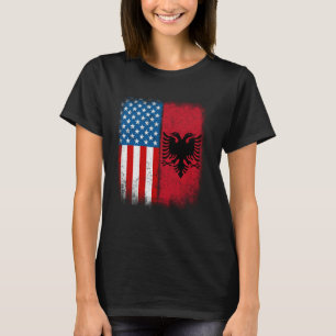 Albanian American Flag Albania Flamuri Shqiptar Sh T-Shirt