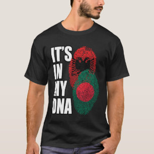 Albanian And Bangladeshi Mix DNA Flag Heritage T-Shirt