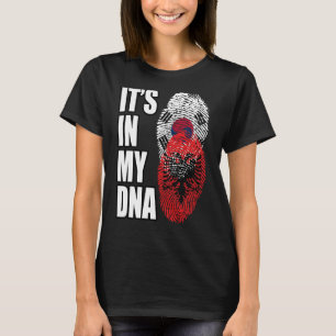 Albanian And South Korean Mix DNA Heritage Flag T-Shirt
