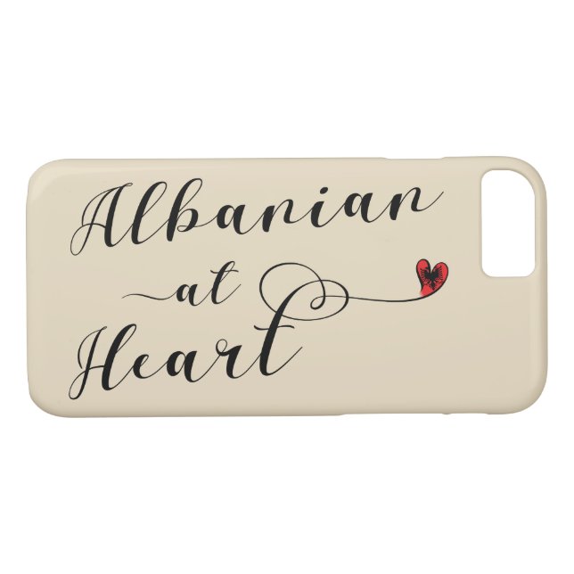 Albanian At Heart Mobile Phone Case, Albania Case-Mate iPhone Case (Back (Horizontal))