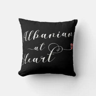 Albanian At Heart Throw Cushion, Albania Cushion
