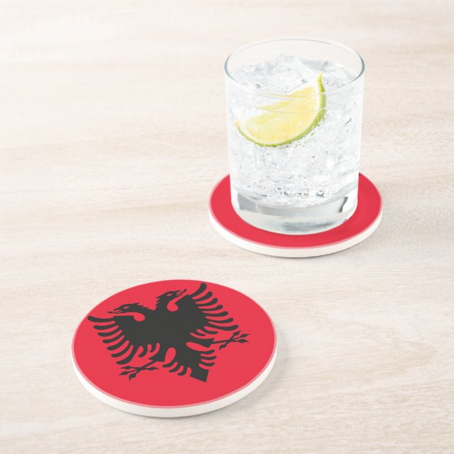 Albanian Coat of arms Coaster (Side)