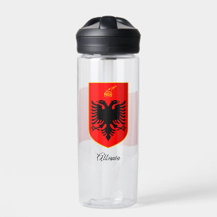 Albanian Coat of Arms, Flag, Albania Water Bottle
